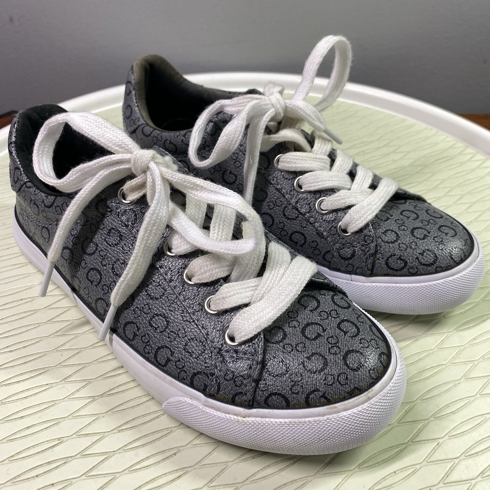 GUESS LOS ANGELES WOMEN'S CASUAL GRAY SNEAKERS SHOES‎  LOGO SIZE 6M